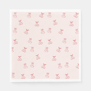  Cherry Outline Minimalism Napkin