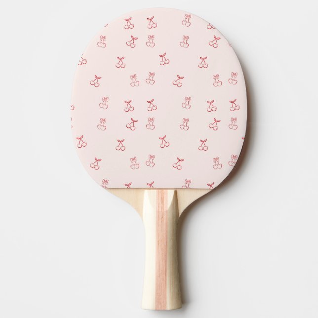 Cherry Outline Minimalism Ping Pong Paddle (Front)