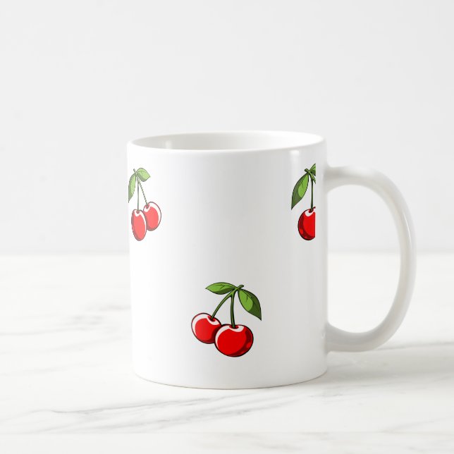 Cherry Pair Pattern Coffee Mug (Right)