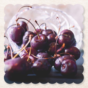 Cherry Paper Coaster