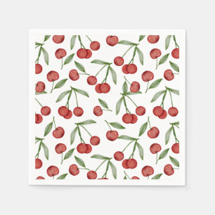 Cherry Paper Napkins, Sweet Red Fruit Party Napkin