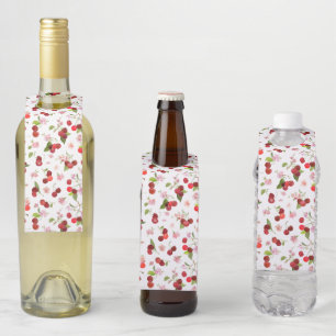 Cherry Pattern 1 Bottle Tag