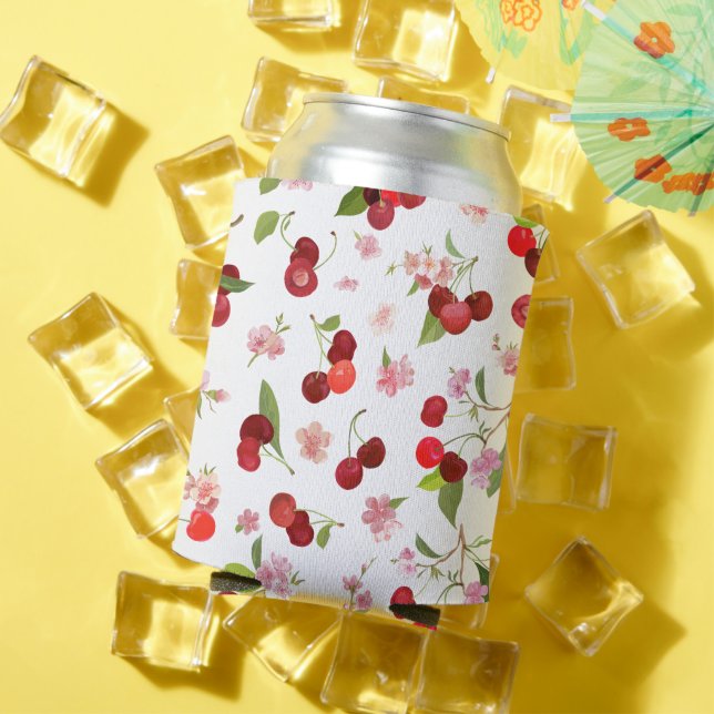 Cherry Pattern 1 Can Cooler (In Situ Summer)