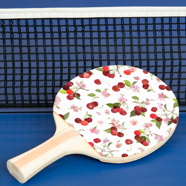 Cherry Pattern 1 Ping Pong Paddle (Insitu)