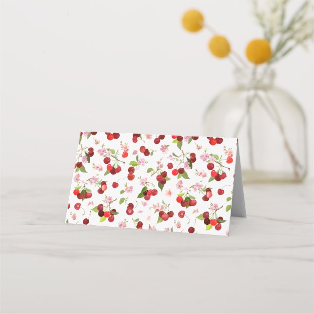 Cherry Pattern 1 Place Card (Back)