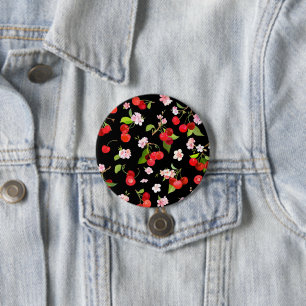 Cherry Pattern 2 7.5 Cm Round Badge