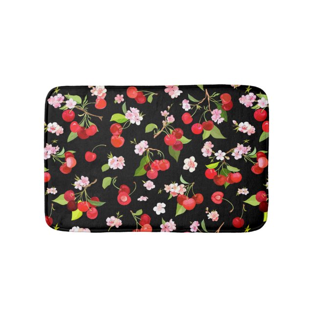 Cherry Pattern 2 Bath Mat (Front)
