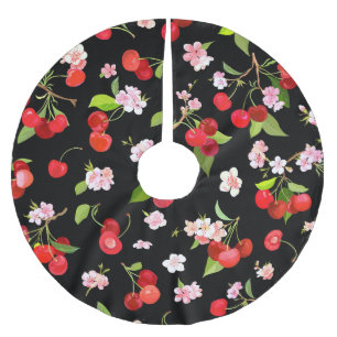 Cherry Pattern 2 Brushed Polyester Tree Skirt