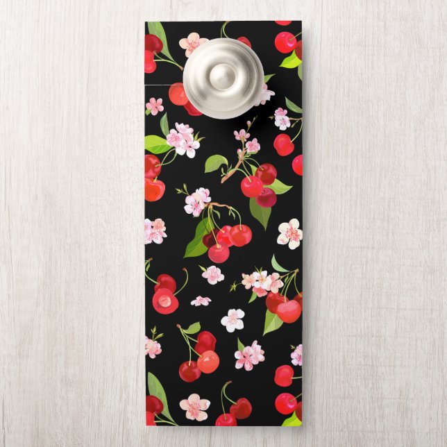 Cherry Pattern 2 Door Hanger (On Knob)