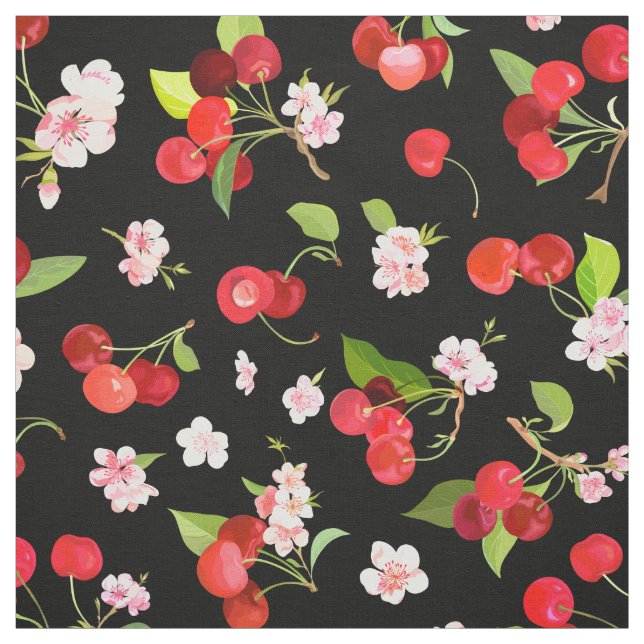 Cherry Pattern 2 Fabric (Swatch)