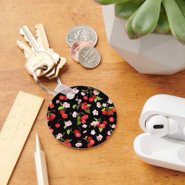 Cherry Pattern 2 Key Ring (Desk)