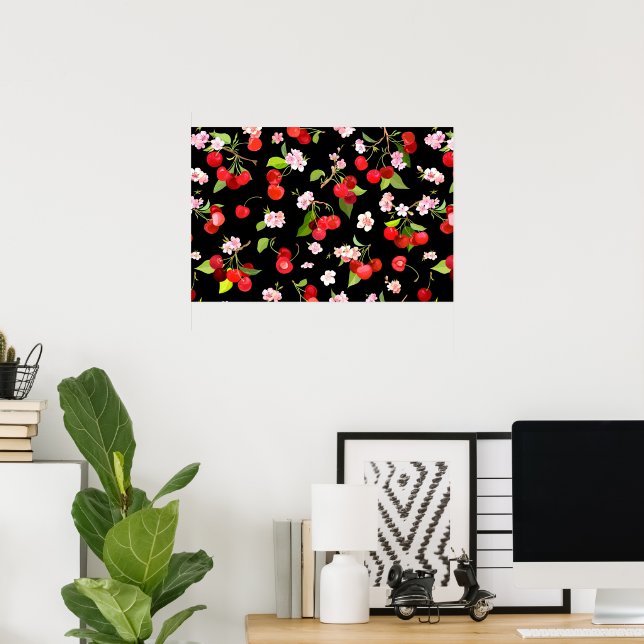 Cherry Pattern 2 Poster (Home Office)