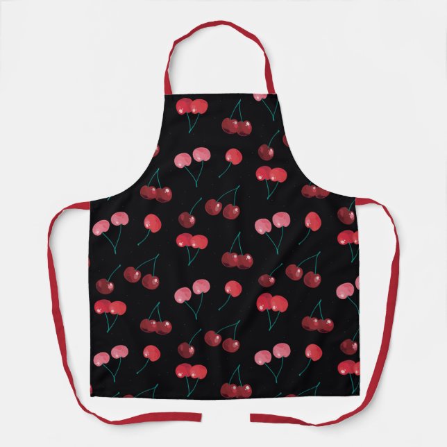 Cherry Pattern Apron (Front)