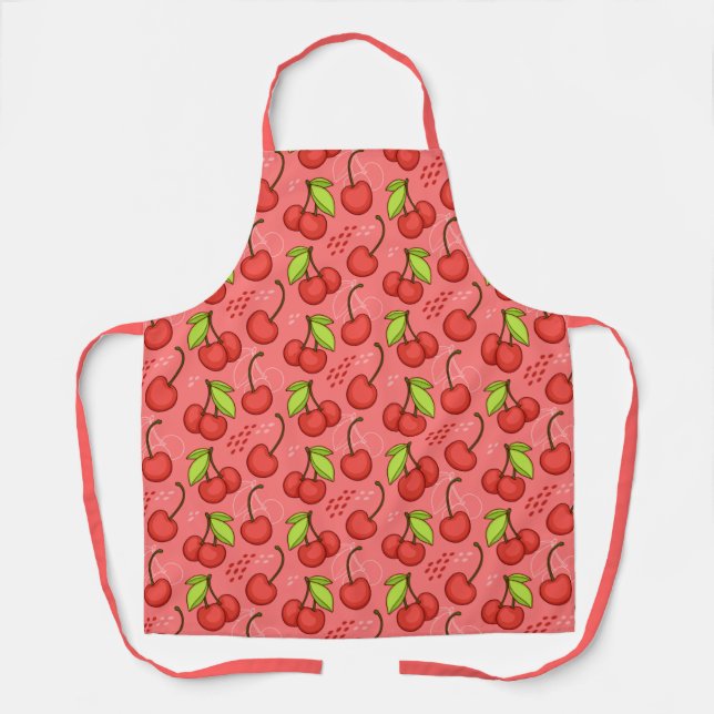 Cherry Pattern Apron (Front)
