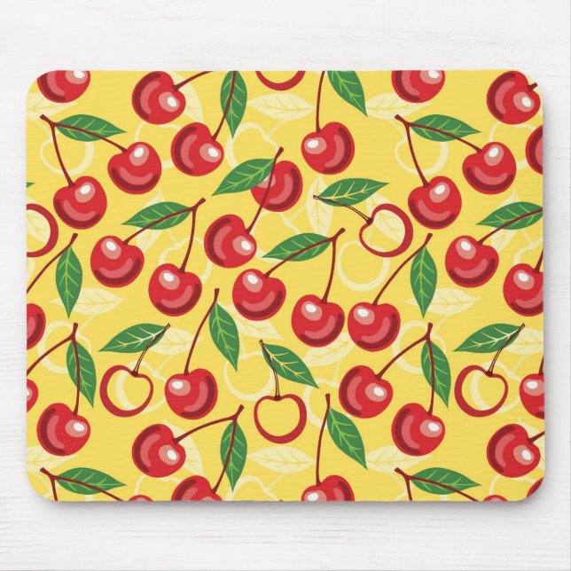 Cherry pattern mouse pad (Front)