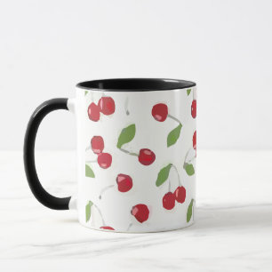 Cherry Pattern Red Mug