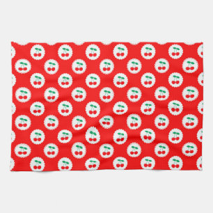 Cherry Pattern – Retro Fruit Gift & Decor Tea Towel