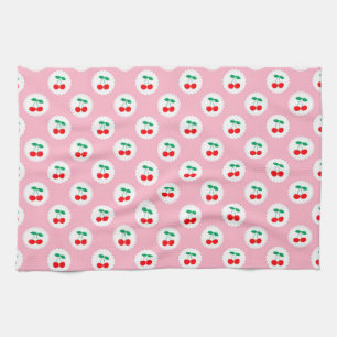 Cherry Pattern – Retro Fruit Gift & Decor Tea Towel