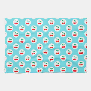 Cherry Pattern – Retro Fruit Gift & Decor Tea Towel