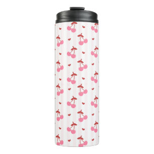 Cherry Pattern with Hearts  Thermal Tumbler