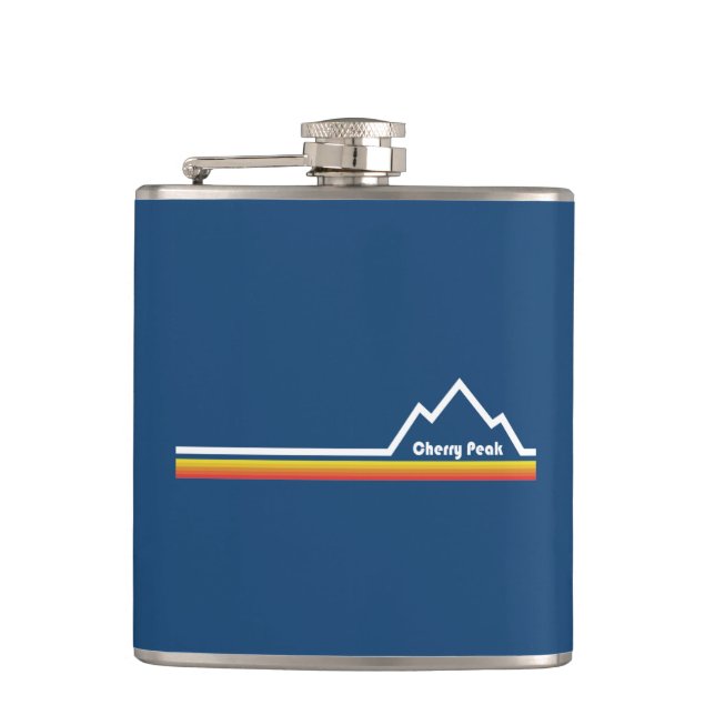 Cherry Peak Resort Hip Flask (Front)
