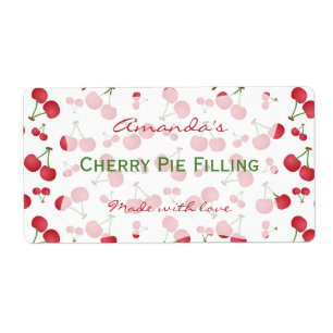 Cherry Personalised Canning Label