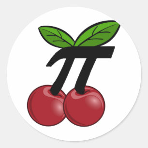 Cherry Pi Classic Round Sticker