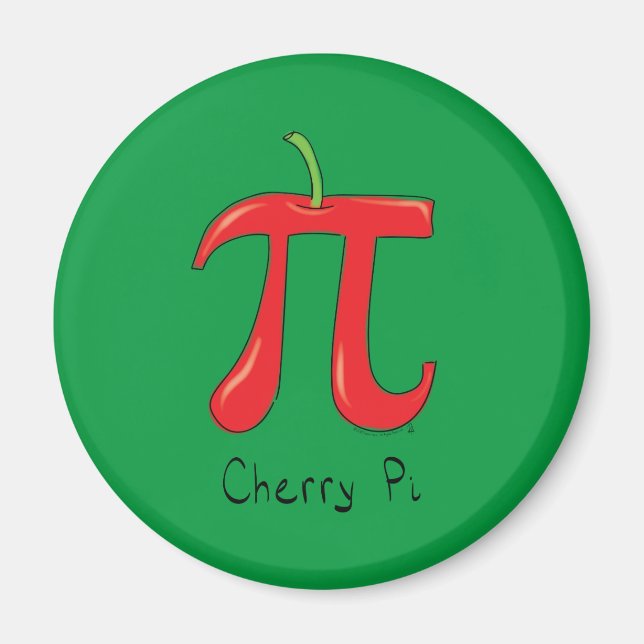 Cherry Pi Cute Math Pi Day Magnet (Front)