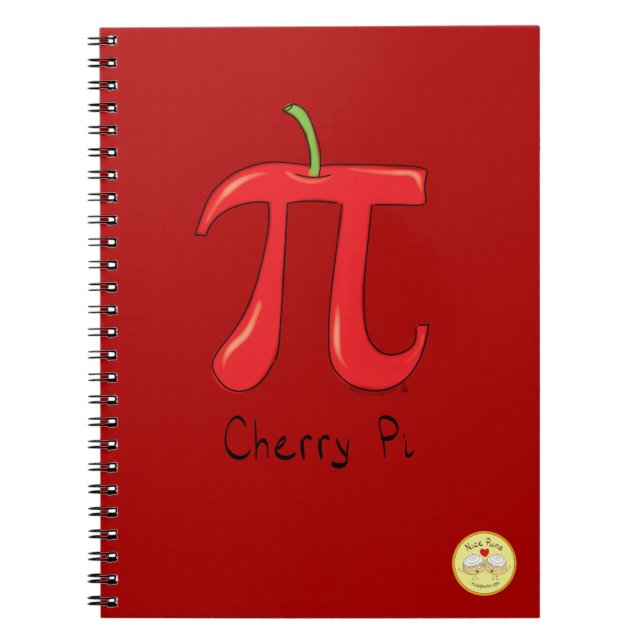 Cherry Pi Cute Math Pi Day Notebook (Front)