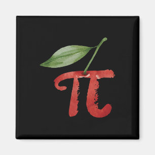 Cherry Pi Day Funny Pie Cherries 3.14 Humour Scien Magnet