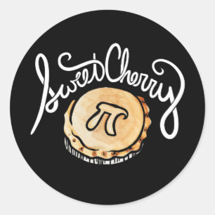 Cherry Pi Day Math Geek Classic Round Sticker