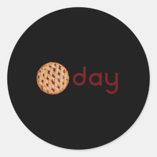 Cherry Pi Day Women Classic Round Sticker