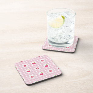 Cherry Picnic Cork-Backed Coasters
