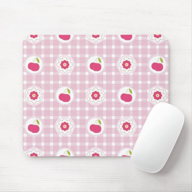 Cherry Picnic Mouse Pad (With Mouse)