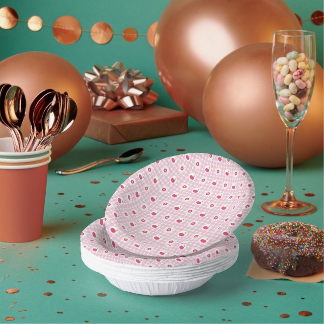 Cherry Picnic Paper Bowls Plate (Multi)