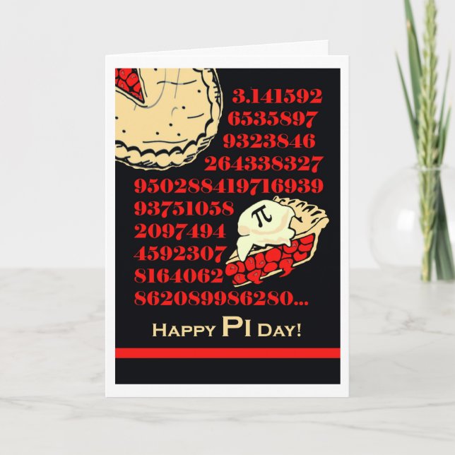 Cherry Pie Ala Mode for Pi Day Card (Front)