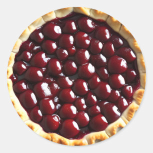 Cherry Pie and Fancy Crust Classic Round Sticker