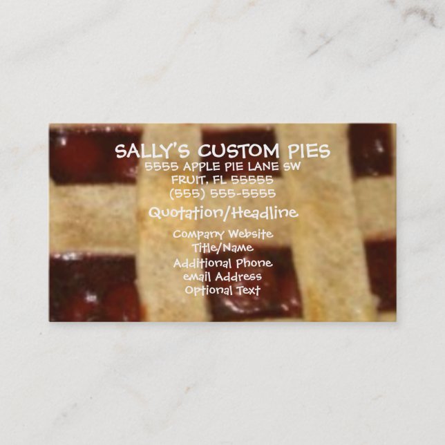 Cherry Pie Company Business Card (Front)