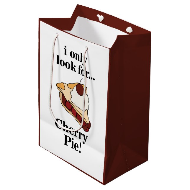 Cherry Pie Dessert Party Medium Gift Bag (Front Angled)
