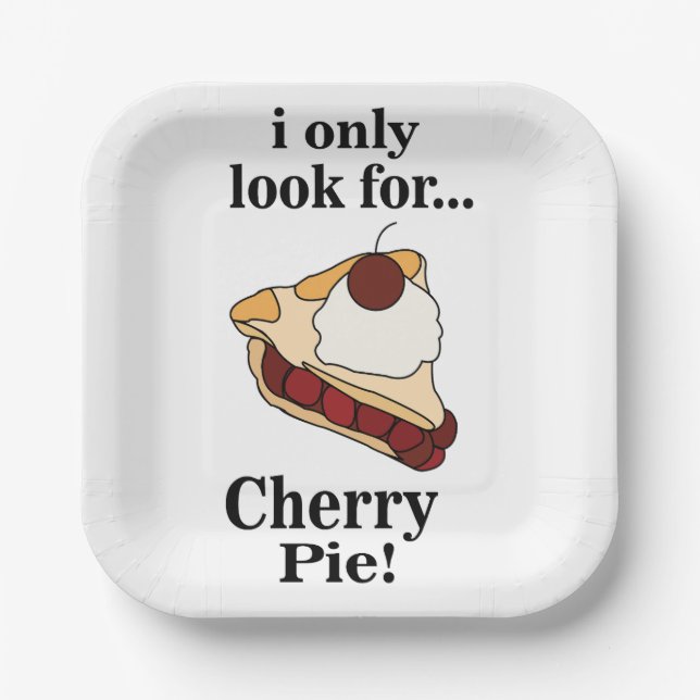Cherry Pie Dessert Party Paper Plate (Front)
