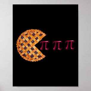 Cherry Pie Pi Day 3.14 Symbol Math Geek Teacher 20 Poster