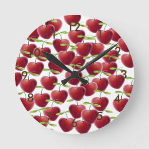 Cherry Pie Round Clock