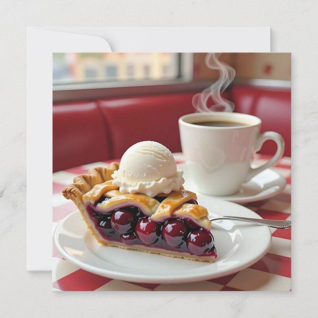 Cherry Pie, Vanilla Ice Cream & Coffee (Front)