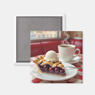 Cherry Pie, Vanilla Ice Cream & Coffee Magnet