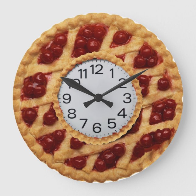 cherry pie wall clock (Front)