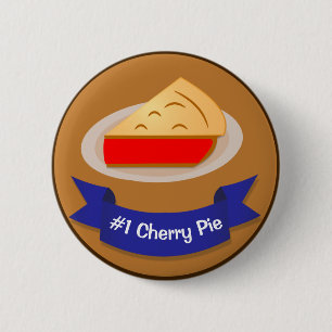 Cherry Pie Winner With Ribbon 6 Cm Round Badge