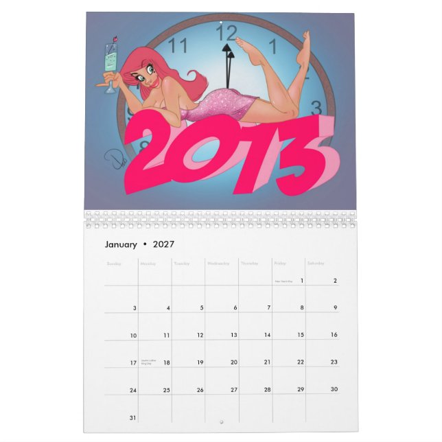 Cherry Pin Up Calendar 2013 (Jan 2027)