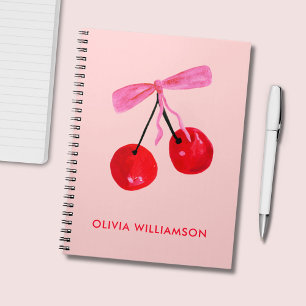 Cherry & Pink Bow Notebook