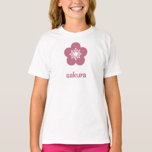 Cherry Pink Sakura Blossom Silhouette T-Shirt