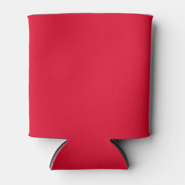 Cherry Pink Solid Colour Can Cooler (Front)